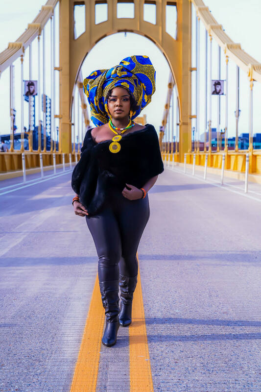 Jemiriye in couture styling — Diaspora Couture, Afro-fusion artist available for fashion shows and luxury brand events